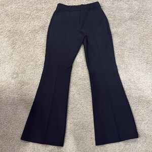 Express midrise editor flare black pant